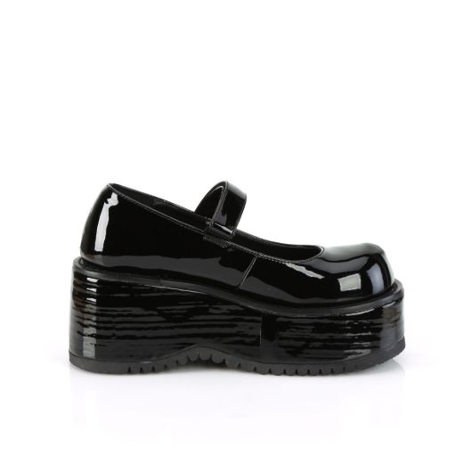 Image of Demonia DOLLIE-01 Blk Patent 3 1/4 Inch Platform Maryjane