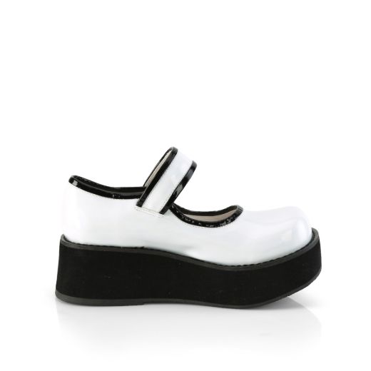 Product image of Demonia SPRITE-01 Wht Holo Pat 2 1/4 Inch PF Mary Jane