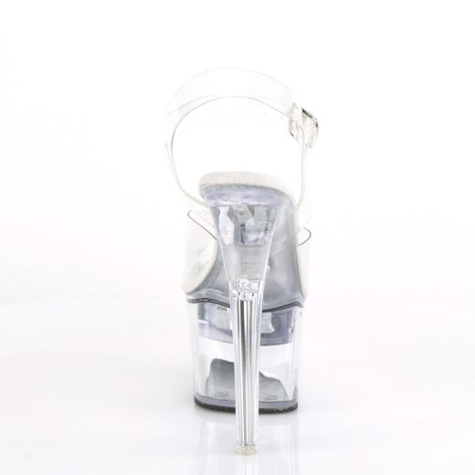 Product image of Pleaser Flashdance-708 Clear/Clear, 7 inch (17.8 cm) Heel, 2 3/4 inch (7 cm) Platform Sandal Shoes