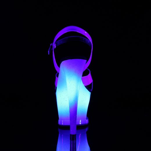 Product image of Pleaser Moon-711Mer Blue Shifting Tpu/Blue Ombre, 7 inch (17.8 cm) Heel, 2 3/4 inch (7 cm) Platform Sandal Shoes