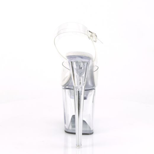 Product image of Pleaser Flashdance-808 Clear/Clear, 8 inch (20.3 cm) Heel, 4 inch (10.2 cm) Platform Sandal Shoes
