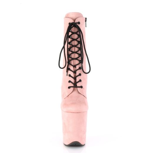 Product image of Pleaser Flamingo-1020Fs Baby Pink Faux Suede/Baby Pink Faux Suede, 8 inch (20.3 cm) Heel, 4 inch (10.2 cm) Platform Ankle Boot