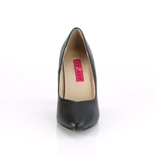 Product image of Pleaser Pink Label DREAM-420W Black Fazu Faux Leather 4 inch (10.1 cm) Heel Pump Court Pump Shoes