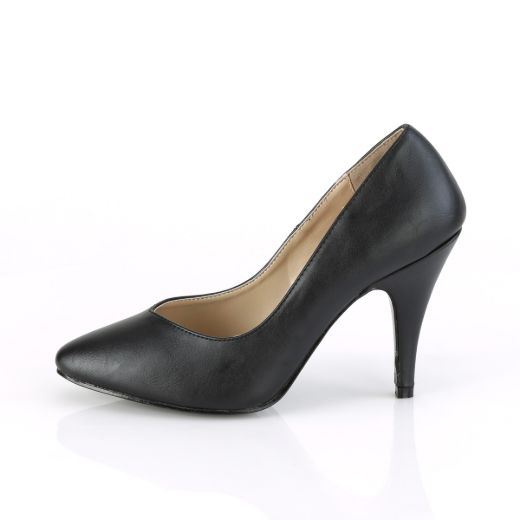 Product image of Pleaser Pink Label DREAM-420W Black Fazu Faux Leather 4 inch (10.1 cm) Heel Pump Court Pump Shoes