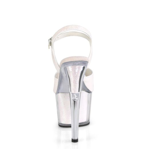 Product image of Pleaser ADORE-710G Multicolour Glitter/Multicolour Glitter Inserts 7 inch (17.8 cm) Heel 2 3/4 inch (7 cm) Platform Ankle Strap Sandal With Glitter Inserts