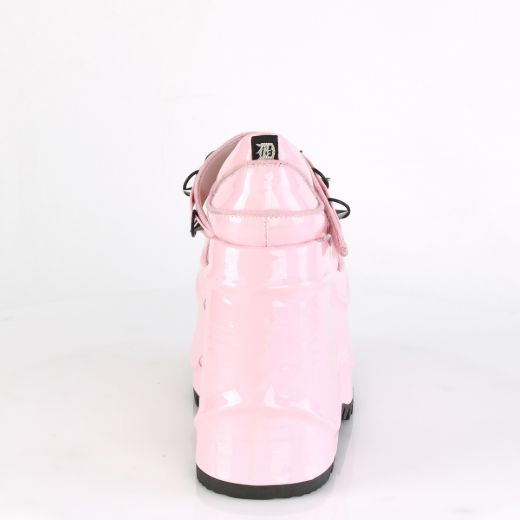 Product image of Demonia WAVE-48 Baby Pink Holographic Patent 6 inch (15.2 cm) Wedge Platform Maryjane
