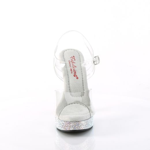 Product image of Fabulicious MAJESTY-508DM Clr/Clr 5 Inch Heel 7/8 Inch PF Ankle Strap Sandal
