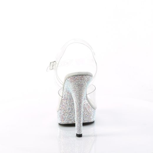 Product image of Fabulicious MAJESTY-508DM Clr/Clr 5 Inch Heel 7/8 Inch PF Ankle Strap Sandal