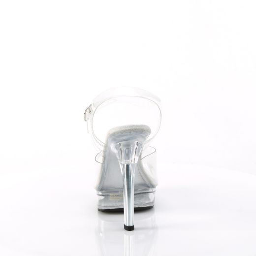 Product image of Fabulicious MAJESTY-508 Clr/Clr 5 Inch Heel 7/8 Inch PF Ankle Strap Sandal