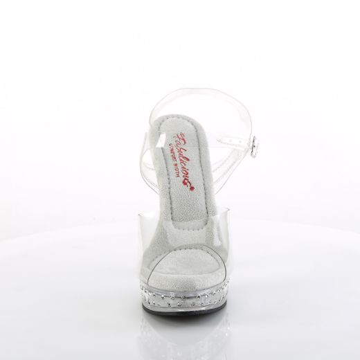 Product image of Fabulicious MAJESTY-508SDT Clr/Clr 5 Inch Heel 7/8 Inch PF Ankle Strap Sandal