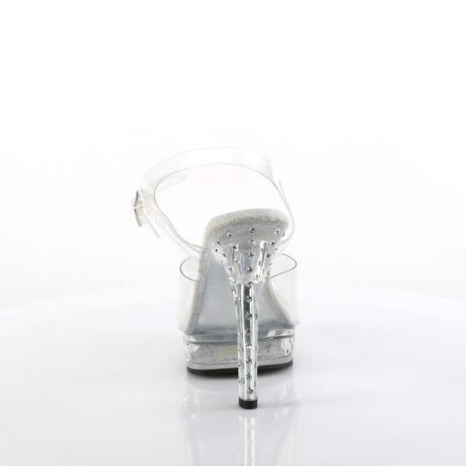 Product image of Fabulicious MAJESTY-508SDT Clr/Clr 5 Inch Heel 7/8 Inch PF Ankle Strap Sandal