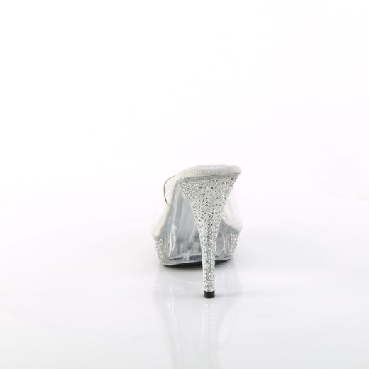 Product image of Fabulicious ELEGANT-401 Clr/Clr 4 1/2 Inch Heel 1 Inch PF Slide w/ RS
