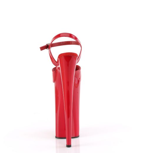 Product image of Pleaser BEYOND-009 Red Pat/Red 10 Inch Heel 6 1/4 Inch PF Ankle Strap Sandal