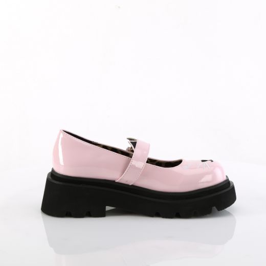 Product image of Demonia RENEGADE-56 B. Pink Pat 2 1/2 Inch Tiered Platform Maryjane