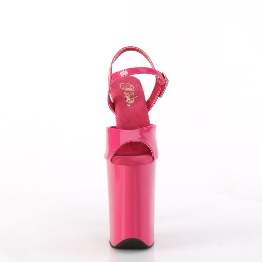 Product image of Pleaser INFINITY-909 H. Pink Pat/H. Pink 9 Inch Heel 5 1/4 Inch PF Ankle Strap Sandal