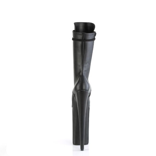 Product image of Pleaser BEYOND-1050WR Blk Faux Leather/Blk Faux Leather 10 Inch Heel 6 1/4 Inch PF Lace-Up Front Mid Calf Boot Side Zip