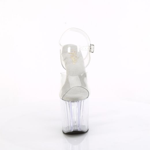 Product image of Pleaser ENCHANT-708 Clr/Clr 7 1/2 Inch Heel 3 1/2 Inch PF Ankle Strap Sandal