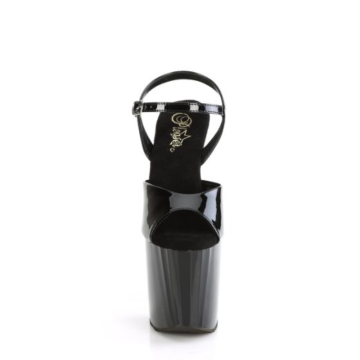 Product image of Pleaser ENCHANT-709 Blk Pat/Blk 7 1/2 Inch Heel 3 1/2 Inch PF Ankle Strap Sandal