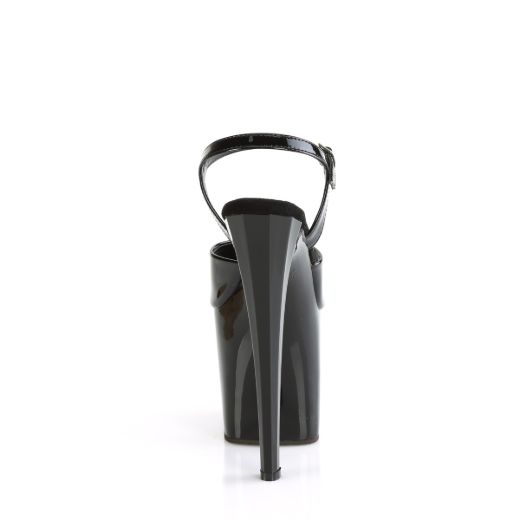 Product image of Pleaser ENCHANT-709 Blk Pat/Blk 7 1/2 Inch Heel 3 1/2 Inch PF Ankle Strap Sandal