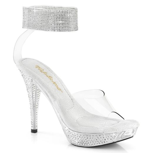 Product image of Fabulicious ELEGANT-442 Clr/Clr 4 1/2 Inch Heel 1 Inch PF Sandal w/RS Ankle Cuff