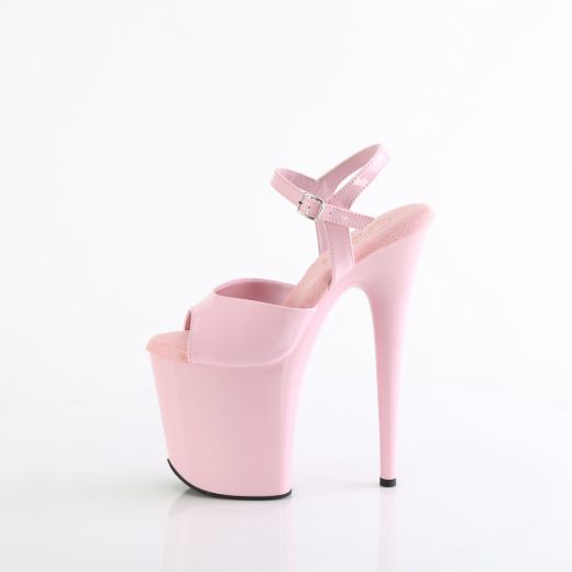 Product image of Pleaser FLAMINGO-809 B. Pink Pat/B. Pink 8 Inch Heel 4 Inch PF Ankle Strap Sandal