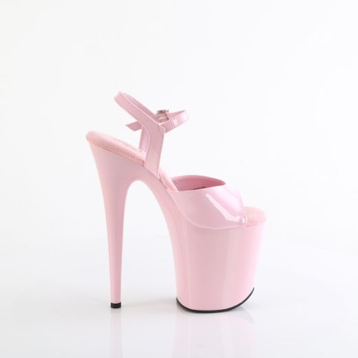 Product image of Pleaser FLAMINGO-809 B. Pink Pat/B. Pink 8 Inch Heel 4 Inch PF Ankle Strap Sandal