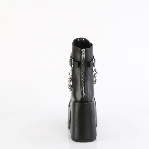 Product image of Demonia CAMEL-65 Blk Vegan Leather 5 Inch Chunky Heel 3 Inch P/F Lace-Up Mid-Calf Boot Back Zip