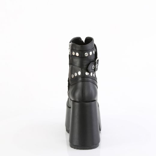 Product image of Demonia CAMEL-70 Blk Vegan Leather 5 Inch Chunky Heel 3 Inch P/F  Mid-Calf Boot Side Zip