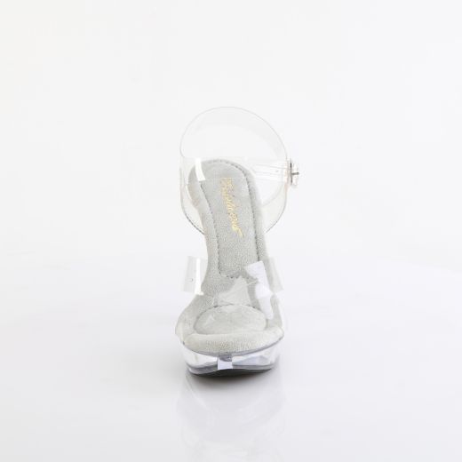 Product image of Fabulicious COCKTAIL-507 Clr/Clr 5 Inch Heel 1 Inch PF Criss Cross Ankle Strap Sandal