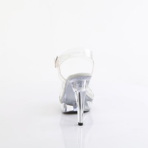 Product image of Fabulicious COCKTAIL-507 Clr/Clr 5 Inch Heel 1 Inch PF Criss Cross Ankle Strap Sandal