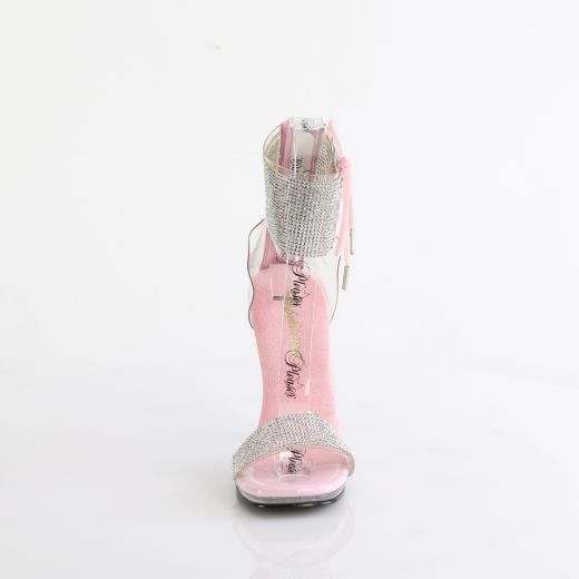 Product image of Fabulicious CHIC-47 Clr-B. Pink/Clr 4 1/2 Inch Heel 1/4 Inch PF Ankle Cuff Sandal w/RS Back Zip
