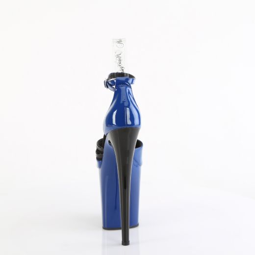 Product image of Pleaser FLAMINGO-884 Royal Blue-Blk/Royal Blue-Blk 8 Inch Heel 4 Inch PF Two Tone Close Back Ankle Strap Sandal