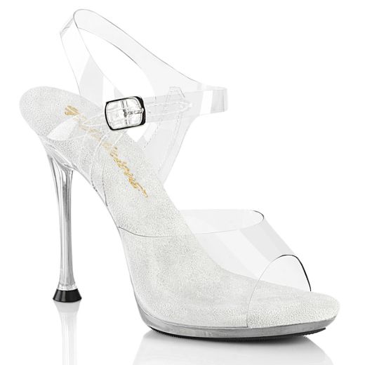 Product image of Fabulicious CUPID-408 Clr/Clr 4 1/2 Inch Heel 2/5 Inch PF Ankle Strap Sandal