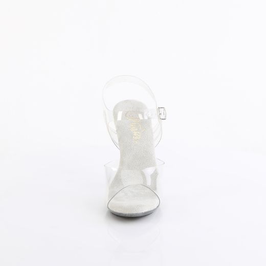Product image of Fabulicious CUPID-408 Clr/Clr 4 1/2 Inch Heel 2/5 Inch PF Ankle Strap Sandal