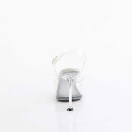 Product image of Fabulicious CUPID-408 Clr/Clr 4 1/2 Inch Heel 2/5 Inch PF Ankle Strap Sandal