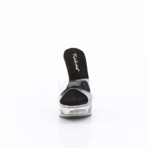 Product image of Fabulicious MARTINI-501 Clr-Blk/Smoke Tinted 5 Inch Heel 1 3/4 Inch PF Slide