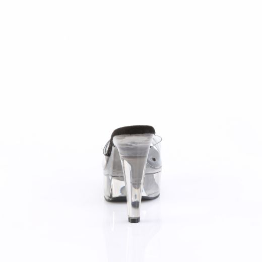 Product image of Fabulicious MARTINI-501 Clr-Blk/Smoke Tinted 5 Inch Heel 1 3/4 Inch PF Slide
