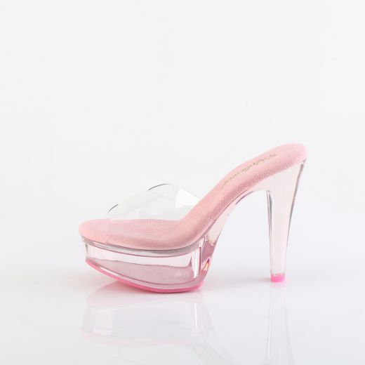 Product image of Fabulicious MARTINI-501 Clr-B. Pink/B. Pink Tinted 5 Inch Heel 1 3/4 Inch PF Slide