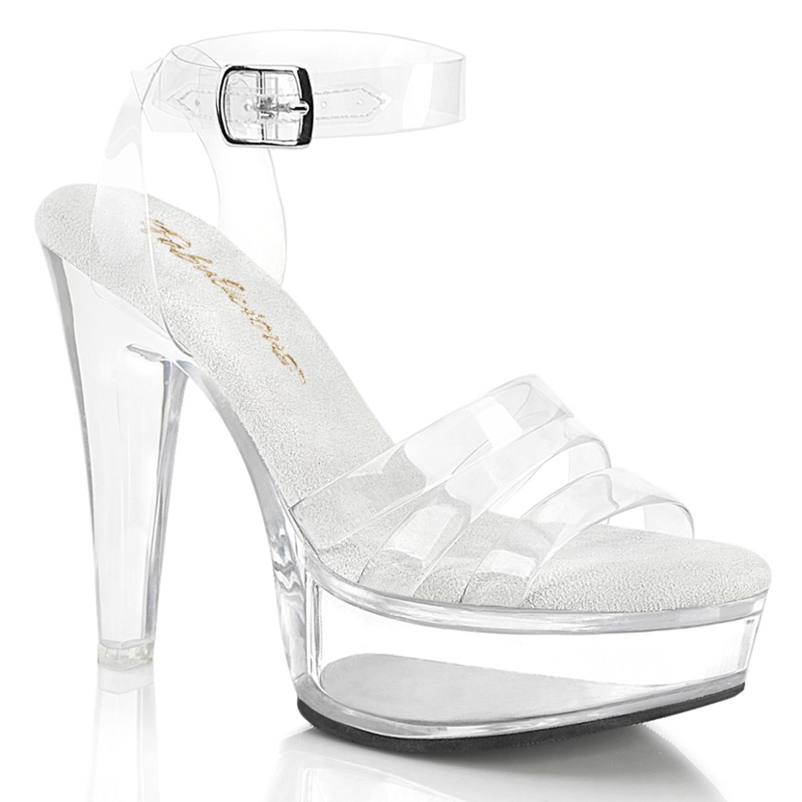 Product image of Fabulicious MARTINI-505 Clr/Clr 5 Inch Heel 1 3/4 Inch PF Wrap Around Ankle Strap Sandal