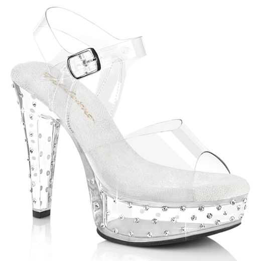 Product image of Fabulicious MARTINI-508SDT Clr/Clr 5 Inch Heel 1 3/4 Inch PF Ankle Strap Sandal