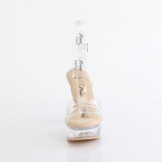 Product image of Fabulicious MARTINI-505 Clr-Cream/Clr 5 Inch Heel 1 3/4 Inch PF Wrap Around Ankle Strap Sandal
