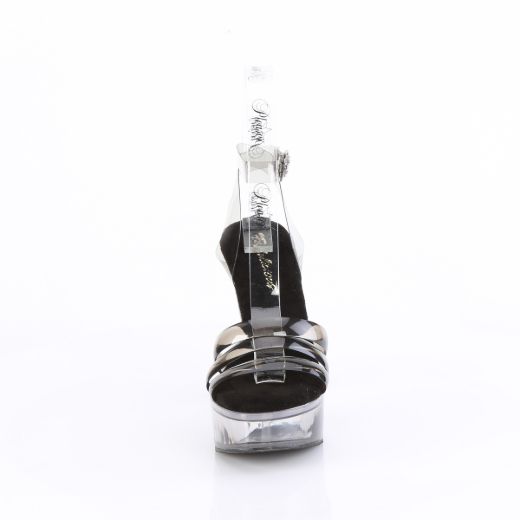 Product image of Fabulicious MARTINI-505 Smoke/Smoke Tinted 5 Inch Heel 1 3/4 Inch PF Wrap Around Ankle Strap Sandal