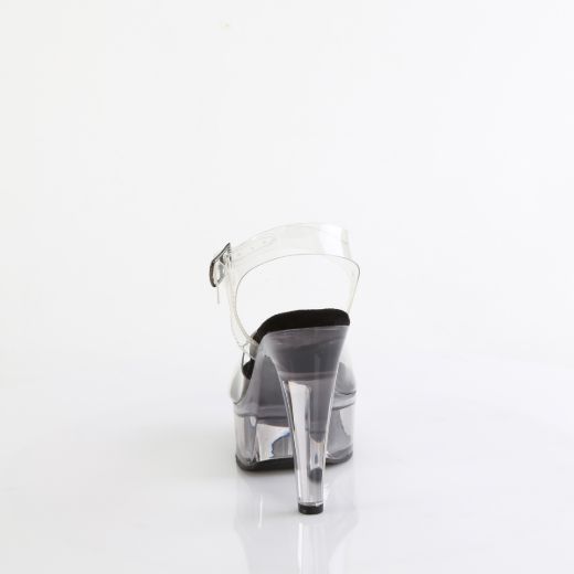Product image of Fabulicious MARTINI-508 Clr-Blk/Smoke Tinted 5 Inch Heel 1 3/4 Inch PF Ankle Strap Sandal
