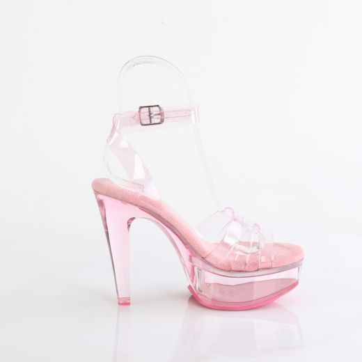 Product image of Fabulicious MARTINI-505 B. Pink/Pink Tinted 5 Inch Heel 1 3/4 Inch PF Wrap Around Ankle Strap Sandal