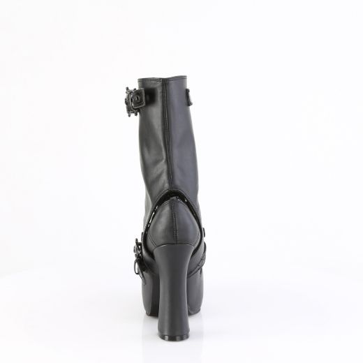 Product image of Demoniacult DEMON-13 Blk Vegan Leather 5 Inch Heel 1 1/2 Inch Concealed PF Maryjane Pump w/ Spat
