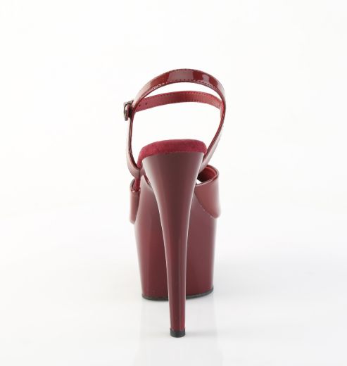 Product image of Pleaser ADORE-709 Burgundy Pat/Burgundy 7 Inch Heel 2 3/4 Inch PF Ankle Strap Sandal