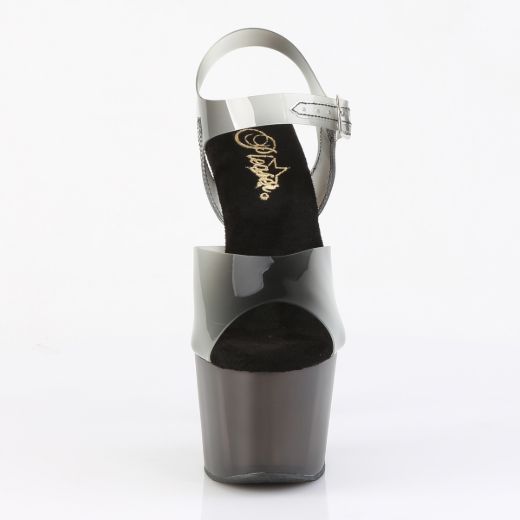 Product image of Pleaser ADORE-708N-T Blk Gradient TPU/Smoke Tinted 7 Inch Heel 2 3/4 Inch Tinted PF Ankle Strap Sandal