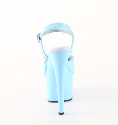 Product image of Pleaser ADORE-709 B. Blue Pat/B. Blue 7 Inch Heel 2 3/4 Inch PF Ankle Strap Sandal