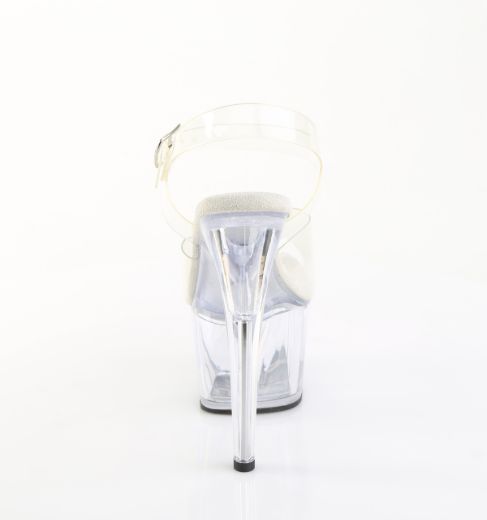 Product image of Pleaser ADORE-708PREM Clr TPU/Clr 7 Inch Heel 2 3/4 Inch PF Ankle Strap Sandal