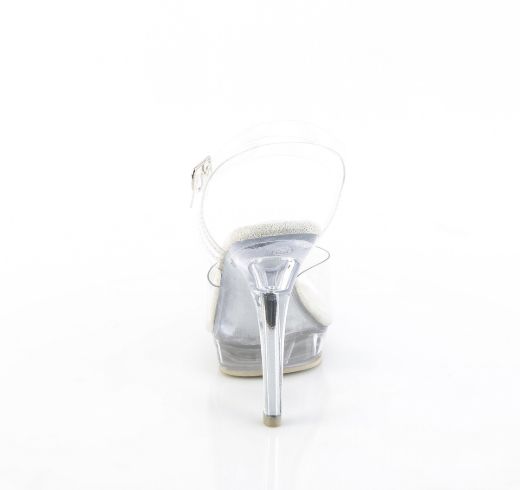 Product image of Fabulicious LIP-108 Clr/Clr 5 Inch Heel 3/4 Inch PF Ankle Strap Sandal